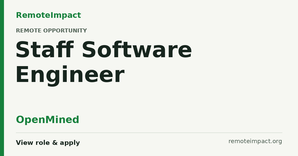Staff Software Engineer at OpenMined — Remote (US)